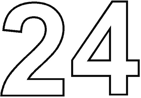 Цифра 2 трафарет