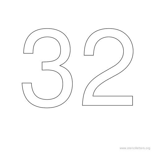 Цифра 23 для вырезания