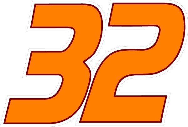 Оранжевая цифра 32