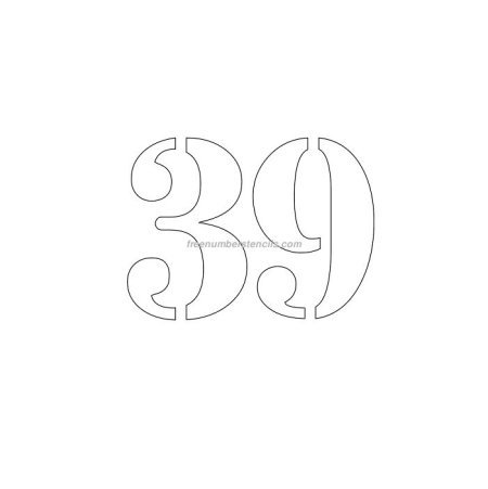 Трафареты цифра 39 (48 фото)