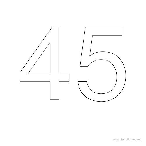 Трафареты цифра 45 (48 фото)