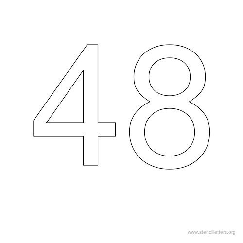 Цифра 48 для вырезания