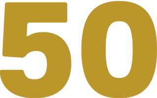 Цифра 50 трафарет