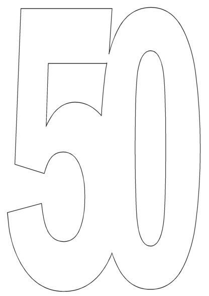 Трафареты цифра 50 (47 фото)