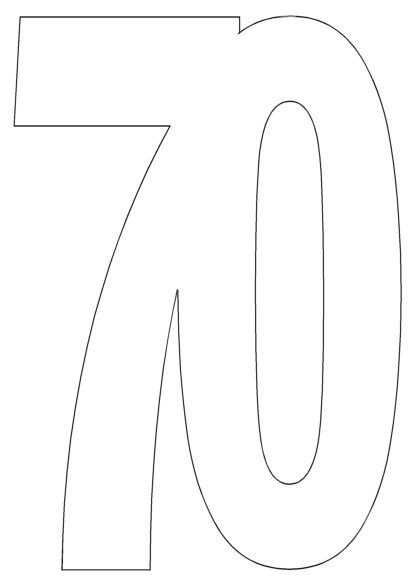 Трафареты цифра 70 (47 фото)