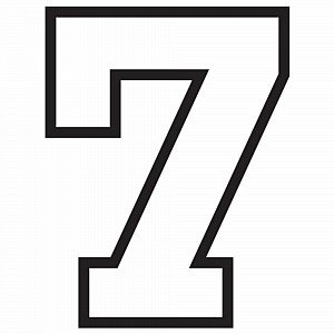 Трафарет для торта цифра 7