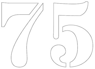 75 Трафарет