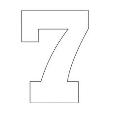 Цифра 7 трафарет