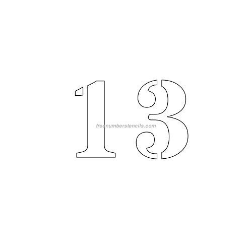 Макет цифры 13