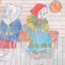 Иллюстрация к сказке старуха дверь закрой