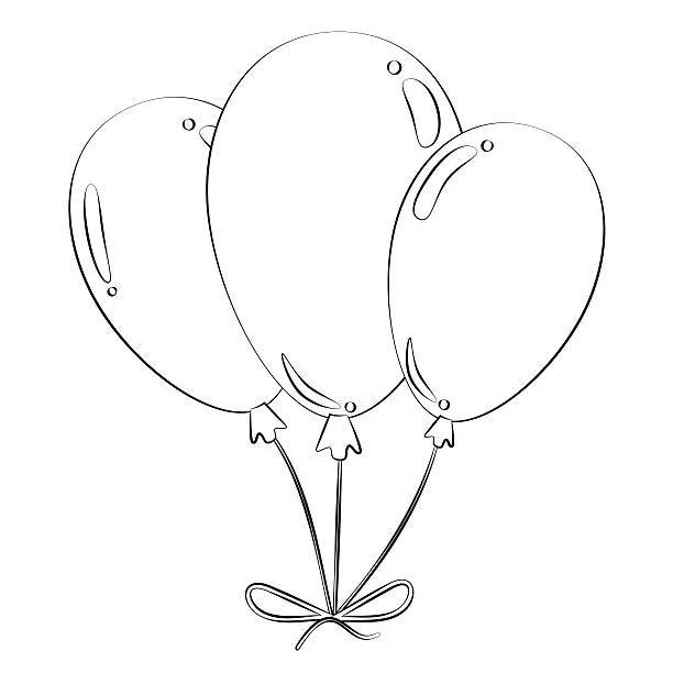 Рисунок шарики воздушные с днем рождения