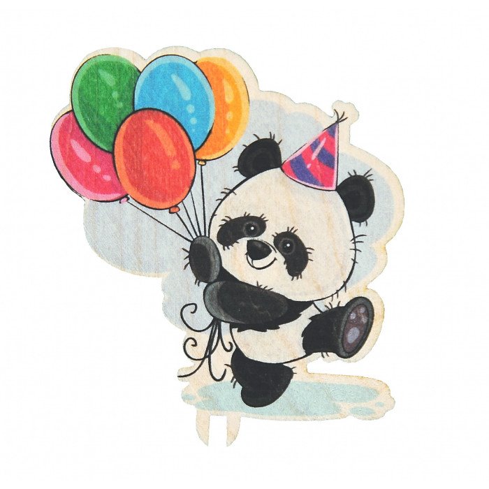 Открытка «С днём рождения» , панда, 12 х 18 см