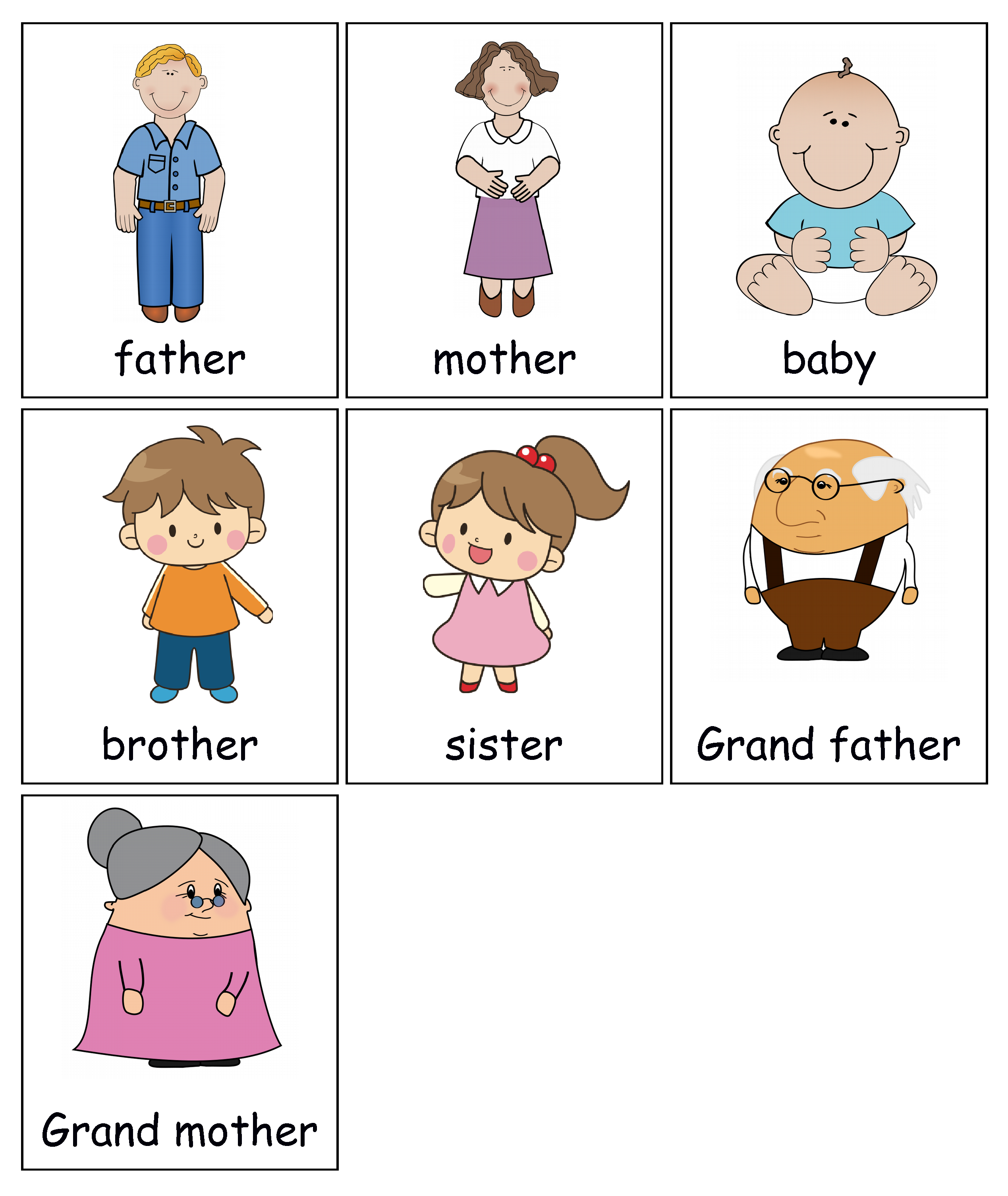 Мама по английски 2. Семья карточки на английском для детей.