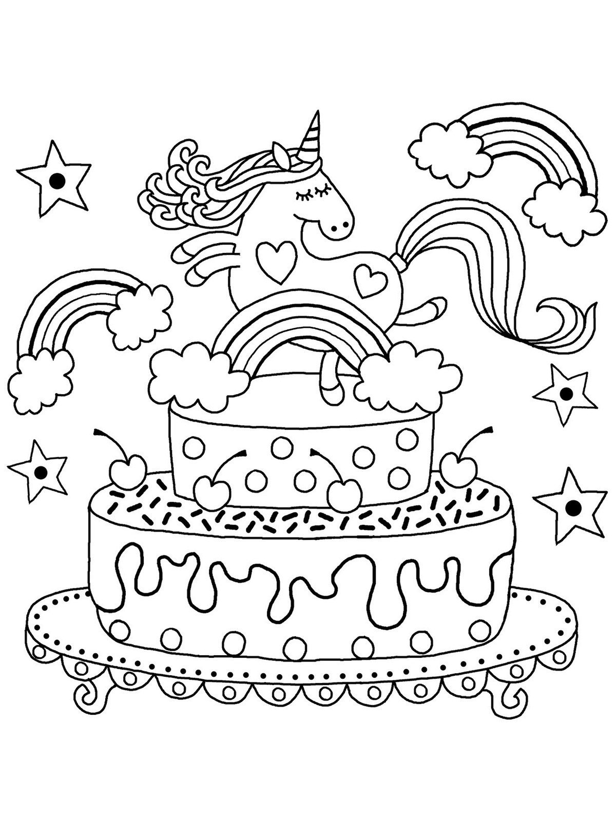 Трафареты красивый торт на день рождения (45 фото)