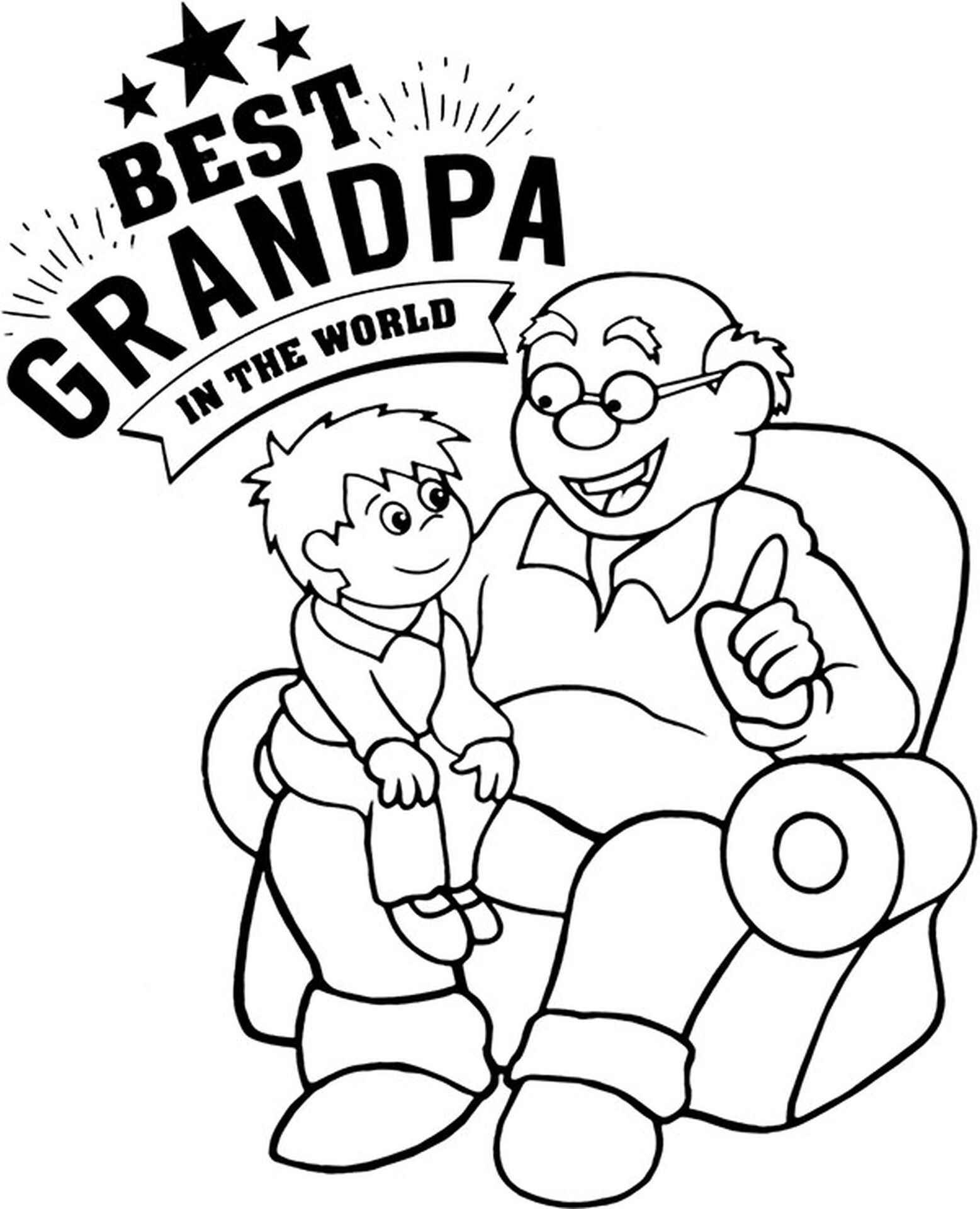 Картинки раскраски дедушке на день рождения от внучки (52 фото)