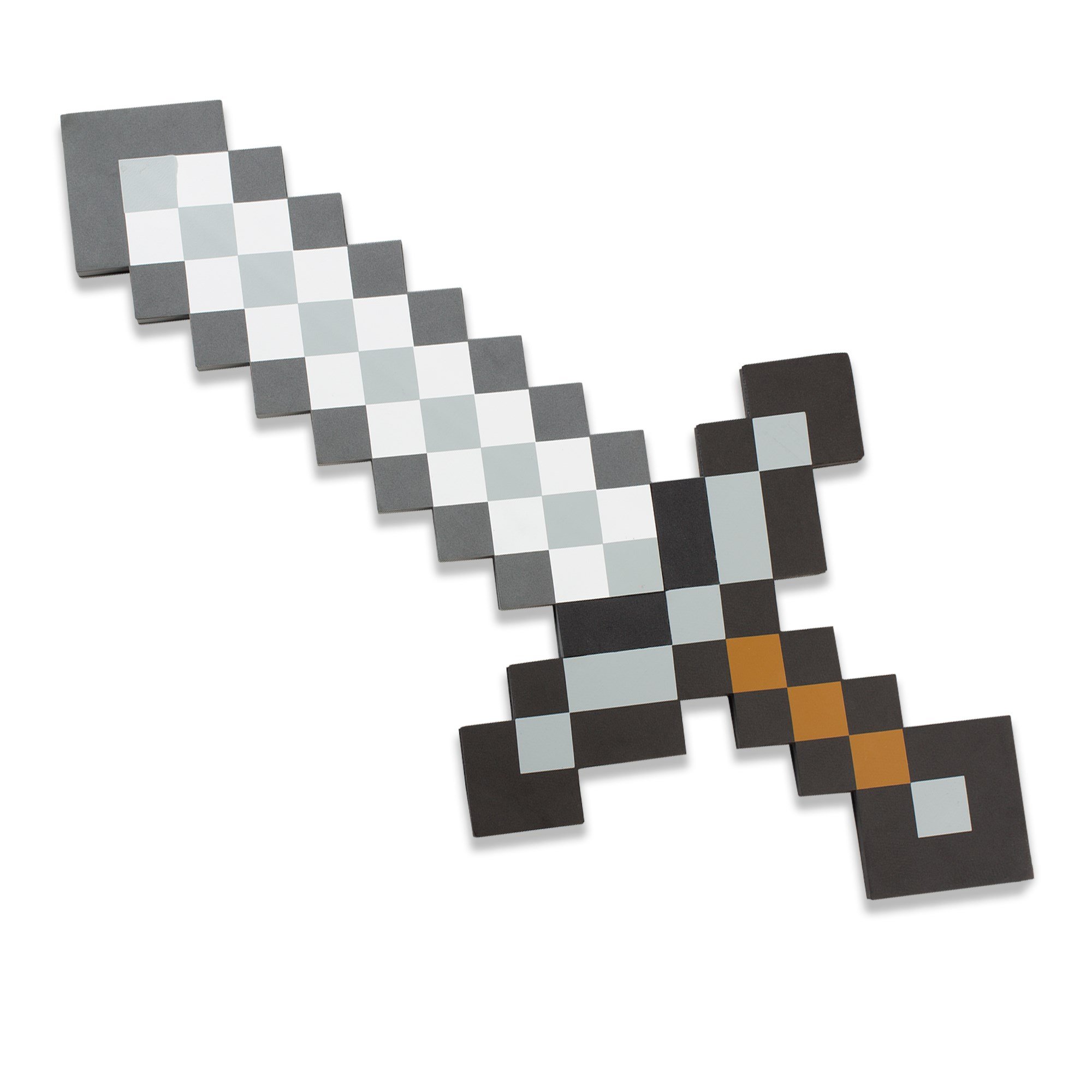Сборная бумажная модель Алмазная кирка и алмазный меч (Minecraft)