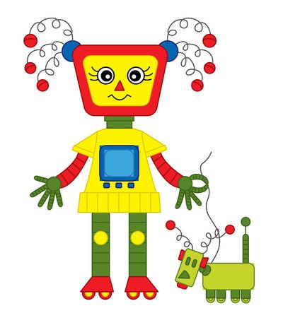 Робот рисунок для детей цветной