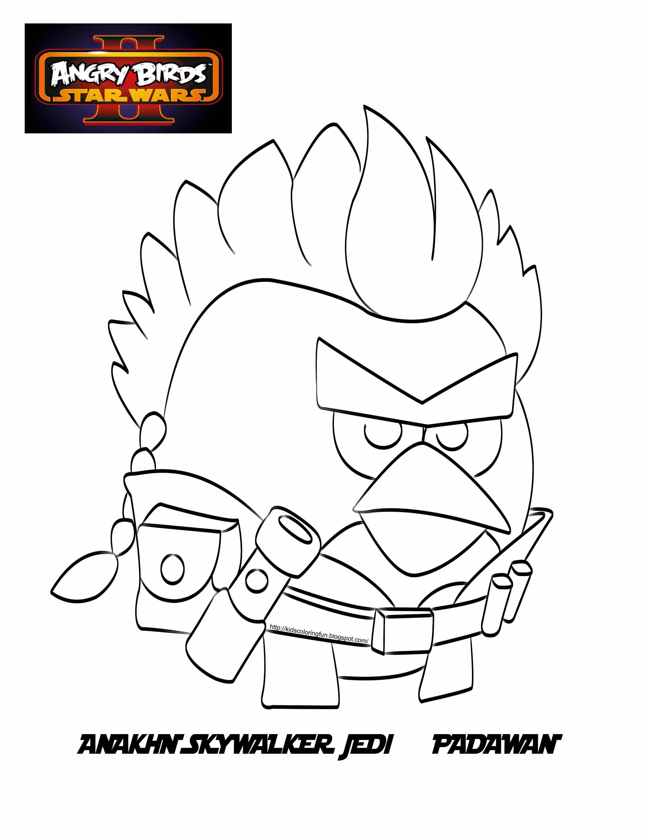 Раскраска Angry Birds Star Wars: распечатать бесплатно, скачать