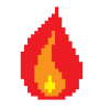 Пиксельный огонь