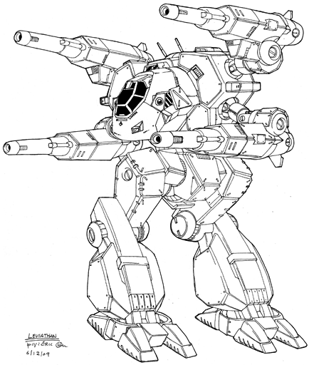 Раскраска робот Mechwarrior