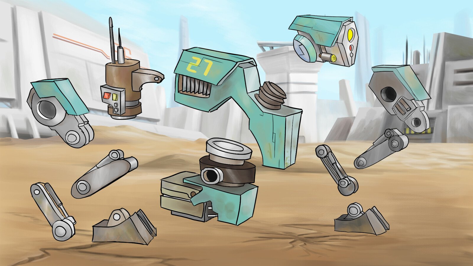 Робот мусорка. Сломанный робот. Мультяшные роботы. Робот из мультика. Детали робота.