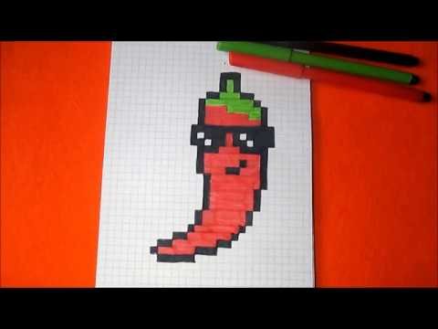 Рисунки по клеточкам перец