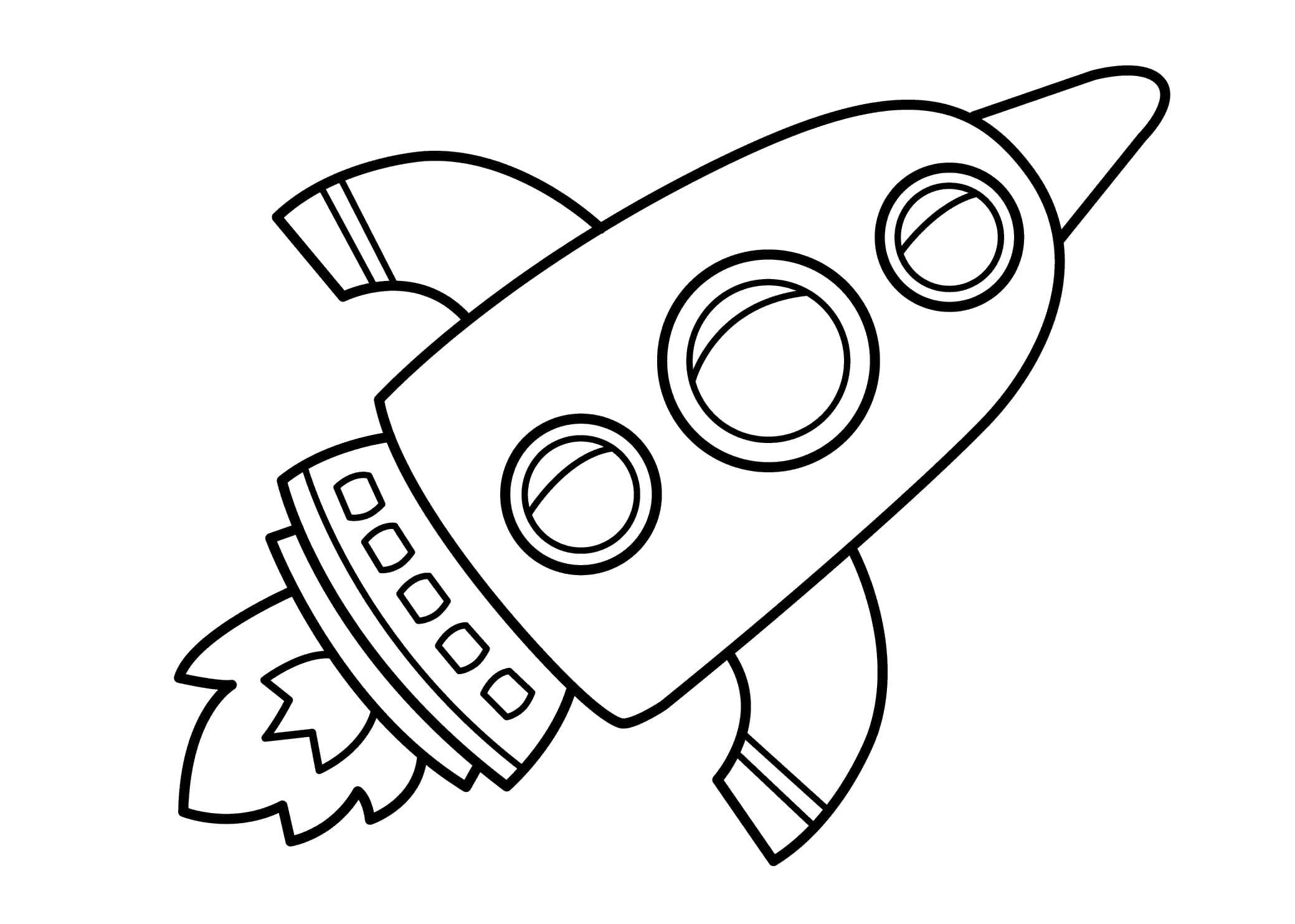 Раскраска Ракета | Раскраски для детей 4-х лет. Детские раскраски 4 года