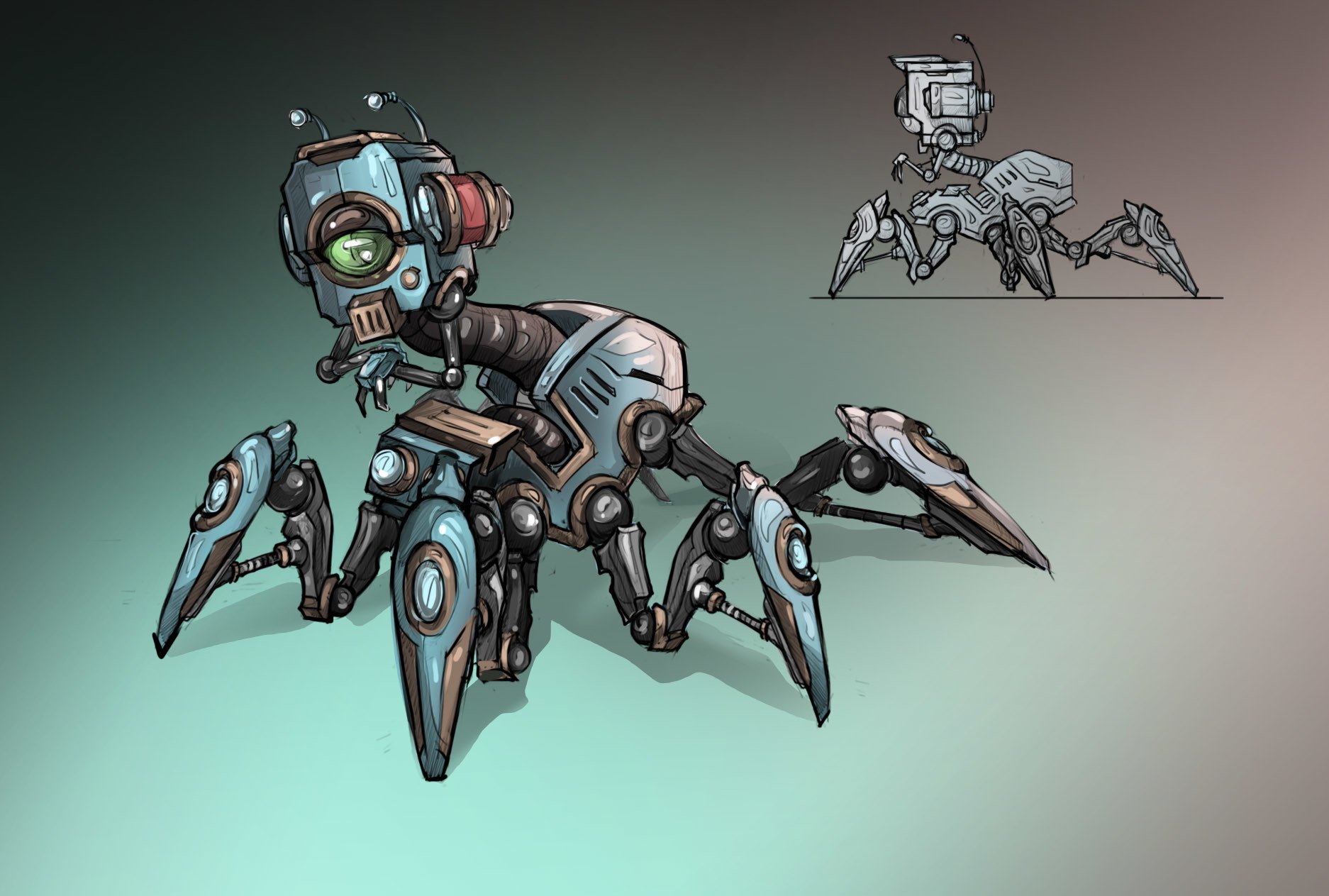 Way robots. Робот паук концепт арт. ПАУКООБРАЗНЫЙ робот Sci Fi. Робот паук scifi. Мелкие роботы концепты.