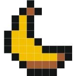 Банан по клеточкам