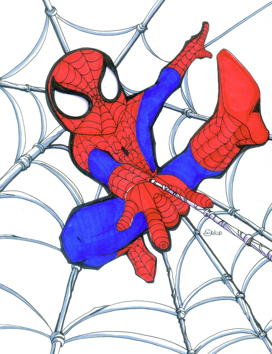 Раскраска паутина человека паука - 54 фото