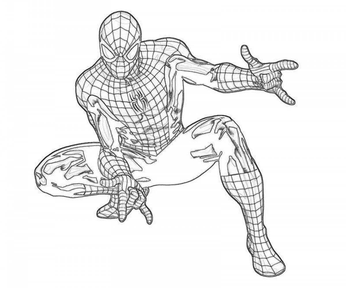 Spider Super Hero Coloring man