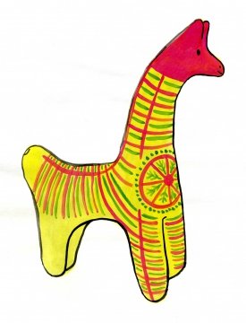Рисунки филимоновская игрушка конь (42 фото)