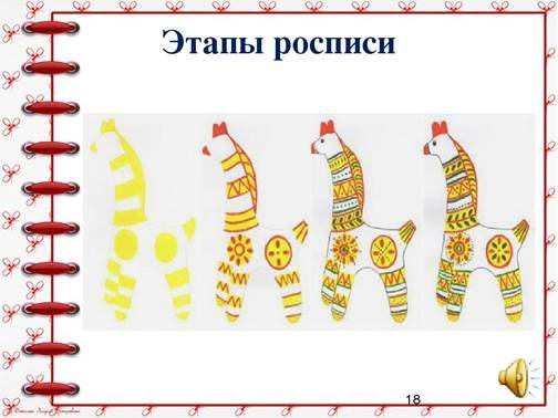 Филимоновская игрушка этапы росписи