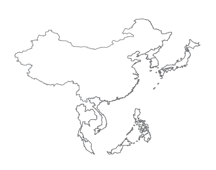 Контурная карта восточной азии. Контурная карта Азии. Карта Азии раскраска. Азия очертания. Азия Континент контур.