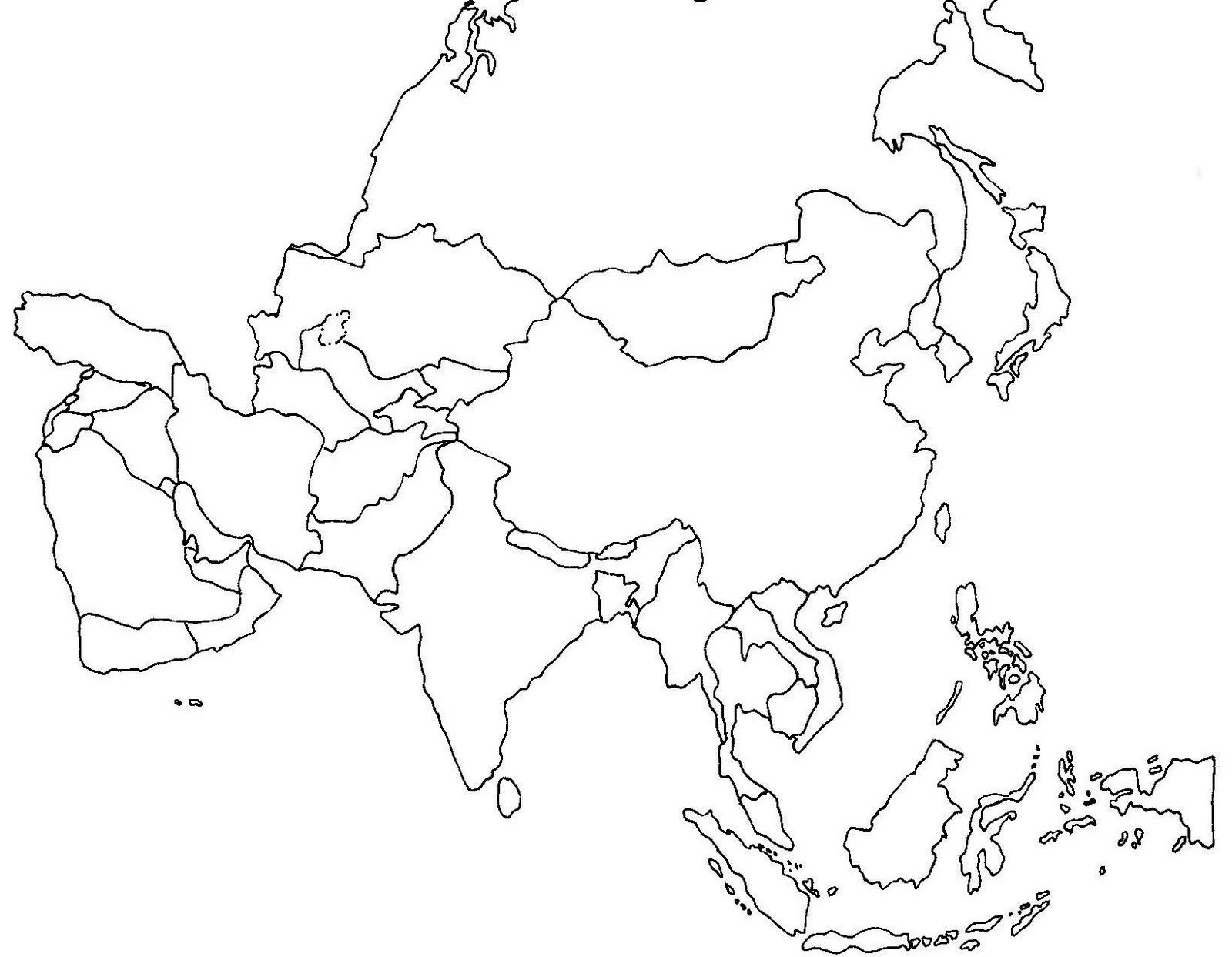 Контурная карта восточной азии. Пустая карта зарубежной Азии с границами государств. Политическая контурная карта Азии с границами государств. Зарубежная Азия политическая карта контурная карта. Азия контурная карта с границами стран.
