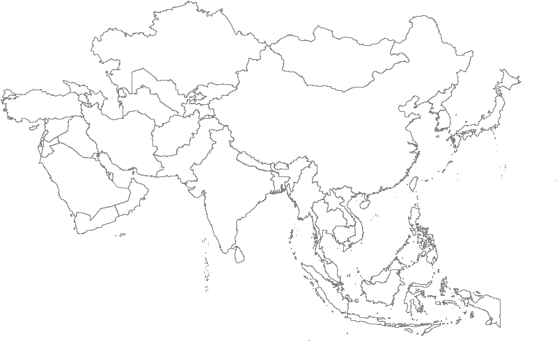Регионы азии на контурной карте. Пустая карта зарубежной Азии с границами государств. Политическая контурная карта Азии 11 класс. Контурная карта Азии с границами государств. Субрегионы зарубежной Азии контурная карта.