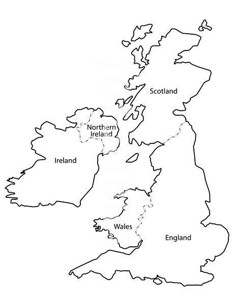 Великобритания на контурной карте. Контурная карта Великобритании. Карта Великобритании пустая. Карта Соединенного королевства Великобритании и Северной Ирландии. Контурная карта Великобритании административное устройство.
