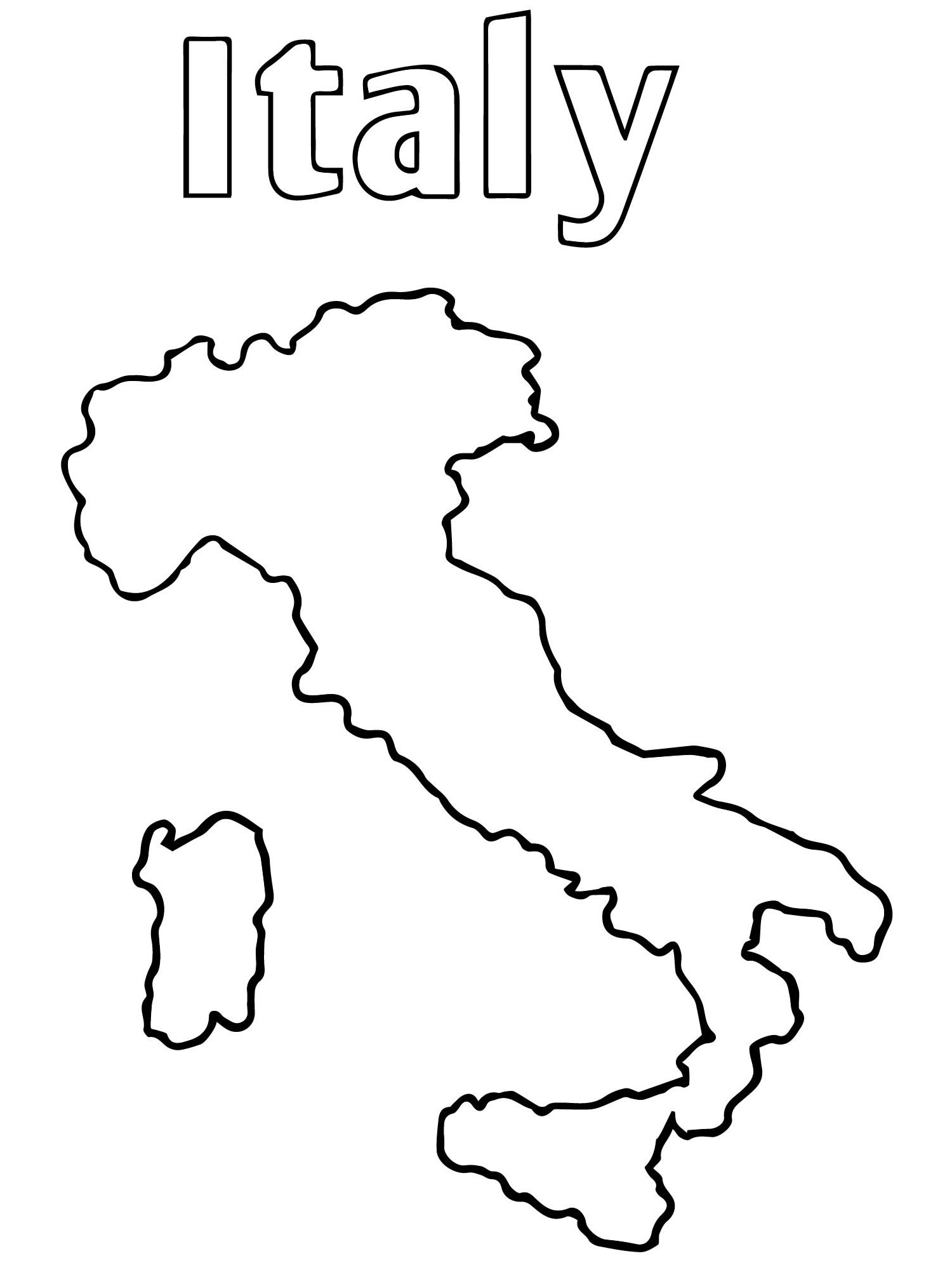 Постер «Итальянская Раскраска. Гондола, везущая на себе символы Италии. Раскраска»