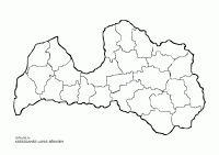 Карта Латвии контур