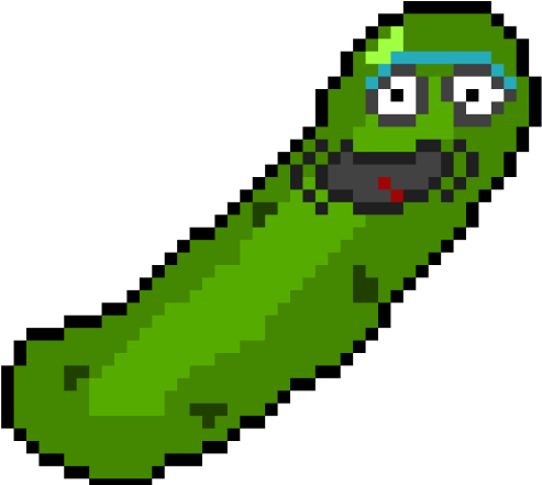 Пиксельный огурец
