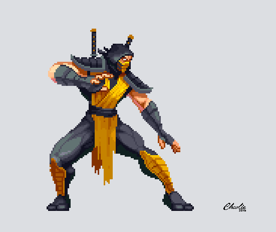 Скорпион Mortal Kombat Pixel