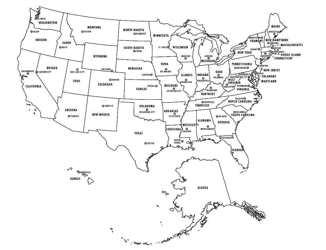 Контурные карты штатов