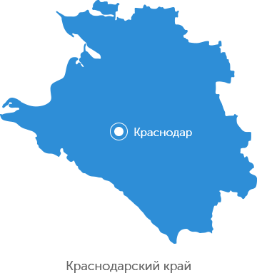 Карта Краснодарского края контур