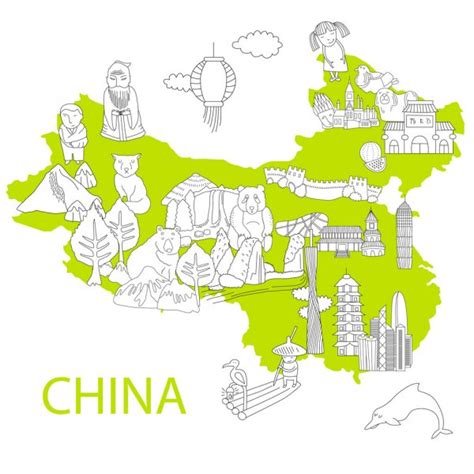 Карта Китая рисунок
