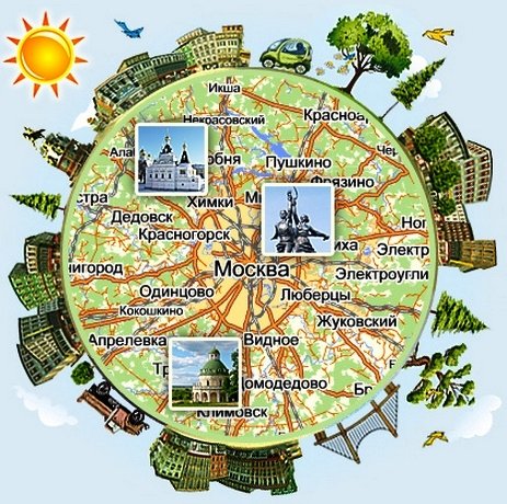 Карта Москвы с музеями и достопримечательностями