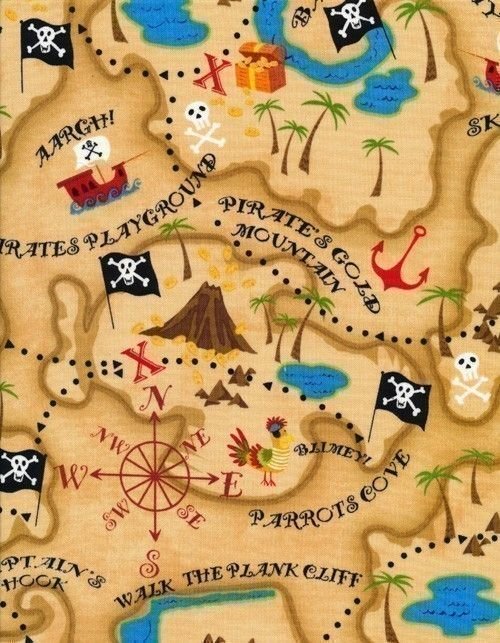 Скатерть «Карта Пиратов». Вариант-03