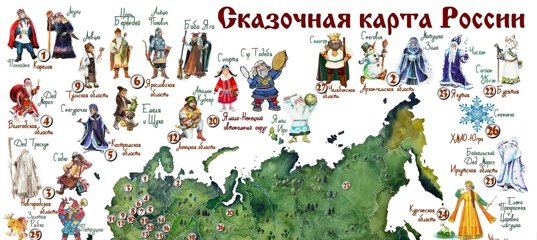 Карта сказочных героев