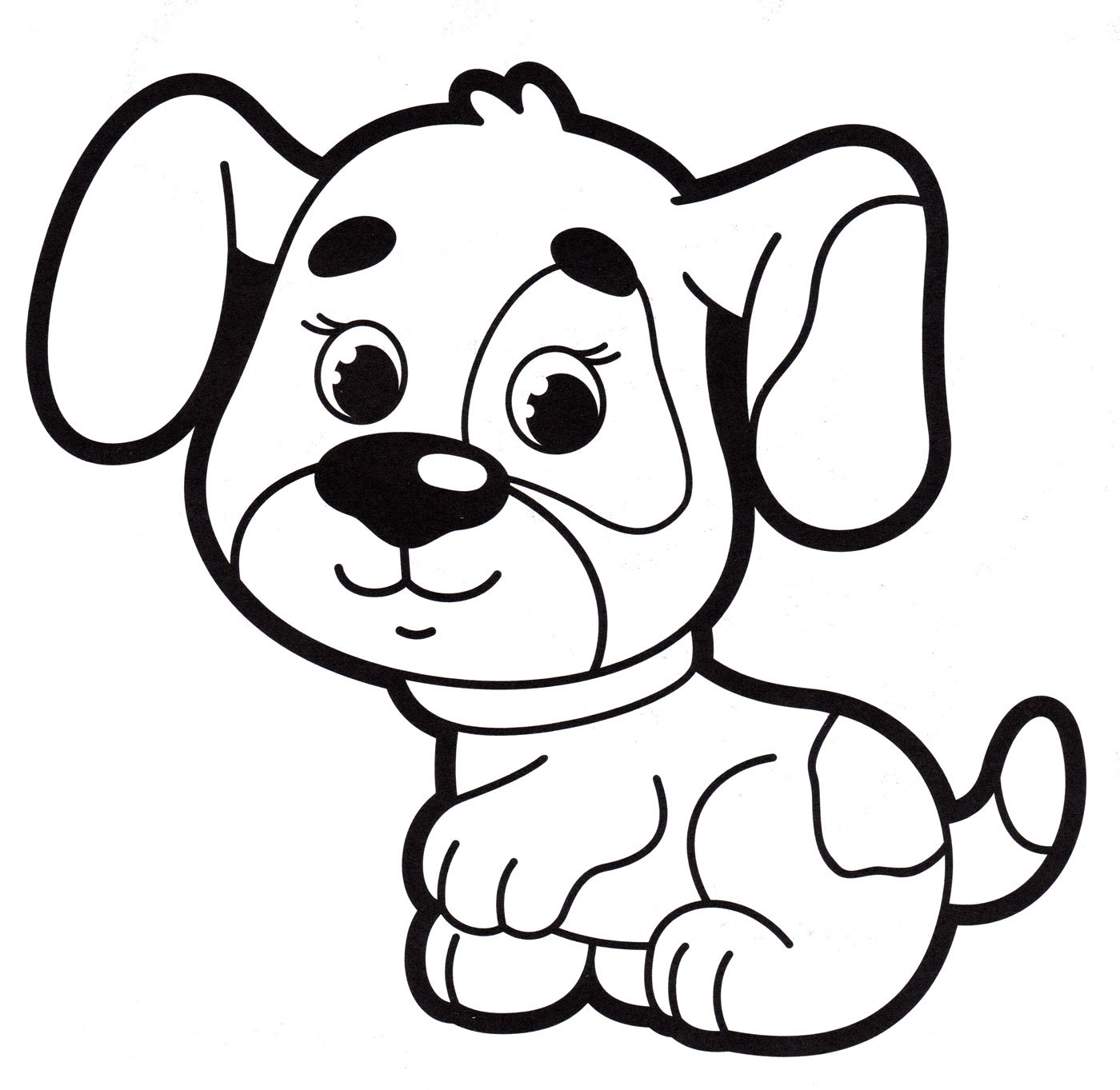 Pаскраска собака #45 (Животные) – Бесплатные раскраски для печати