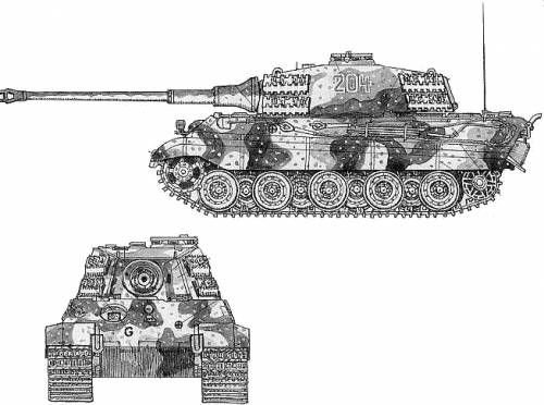 Тигр II танк 2д