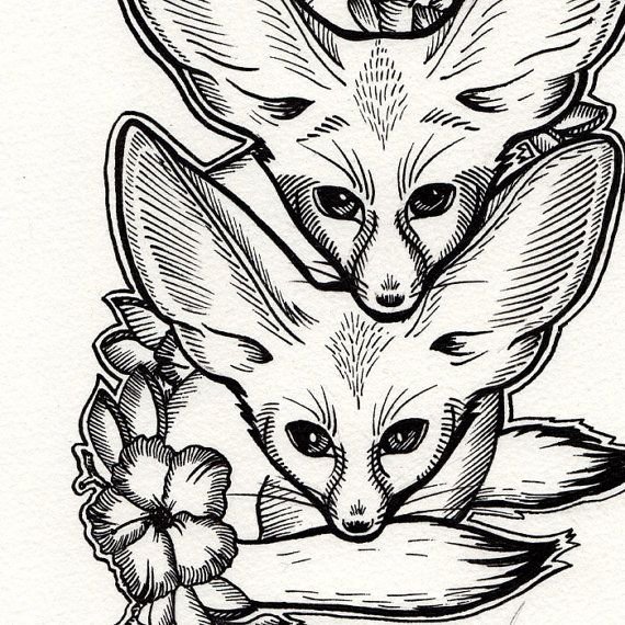 Fennec Fox тату